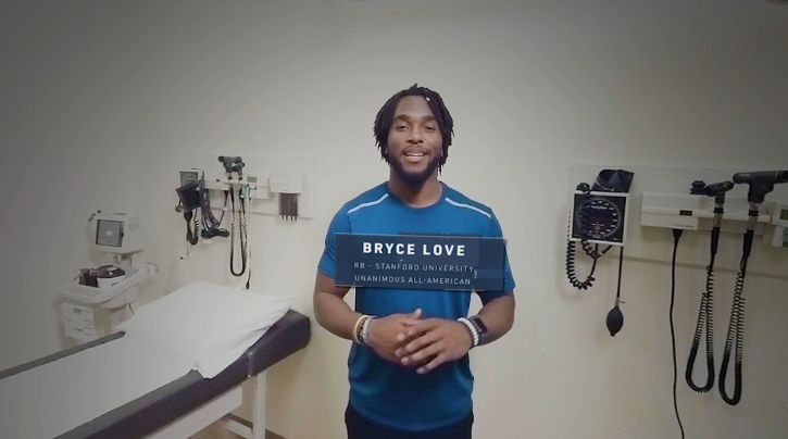 Football Player, Bryce Love, from Stanford University 