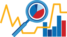 Magnifying Glass looking at analytics