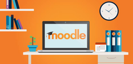 Moodle on a laptop